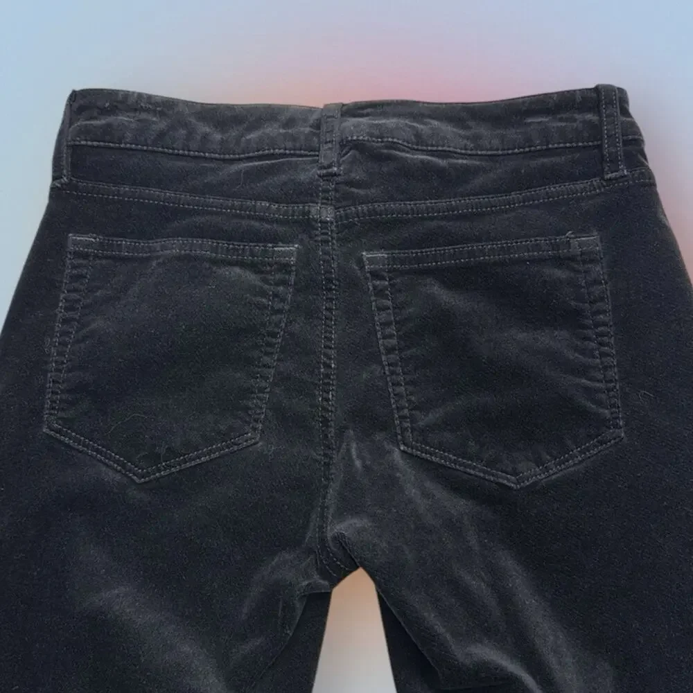 LOFT Women’s 25 Black CURVY SKINNY Velvet Jeans - Picture 3 of 4